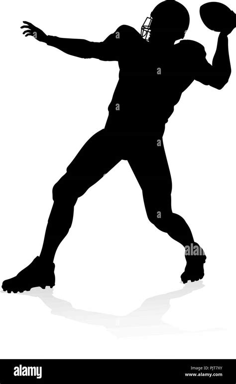 American Football Player Silhouette