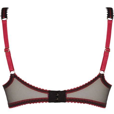 Soutien Gorge Balconnet Ouvert Mariona Black Red Agent By AP