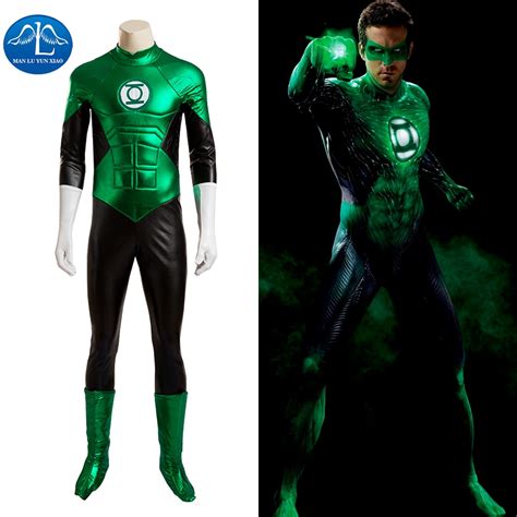 Manluyunxiao New Mens Costume Green Lantern Costume Deluxe Outfit