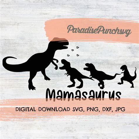 Dinosaur Mama Svg Jpg Png Dxf Dinosaur Svg for Cricut Mama | Etsy