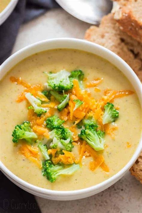 Easy Broccoli Cheddar Soup Recipe Thick And Creamy Currytrail