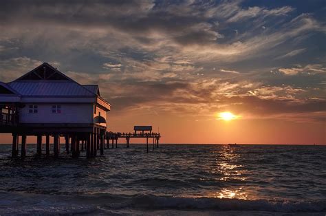 Pier 60 Clearwater Florida At Sunset Photograph By Bill Cannon Fine
