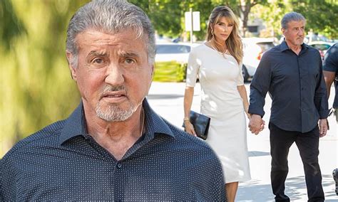 Sylvester Stallone And Wife Jennifer Flavin Hold Hands While Filming