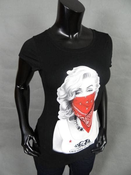 Beautiful Marilyn Monroe Wearing Red Bandana In Black Jr Women T Shirt Ebay