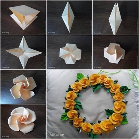 How To Fold Paper Flowers Origami Crafts Origami Rose Paper Crafts
