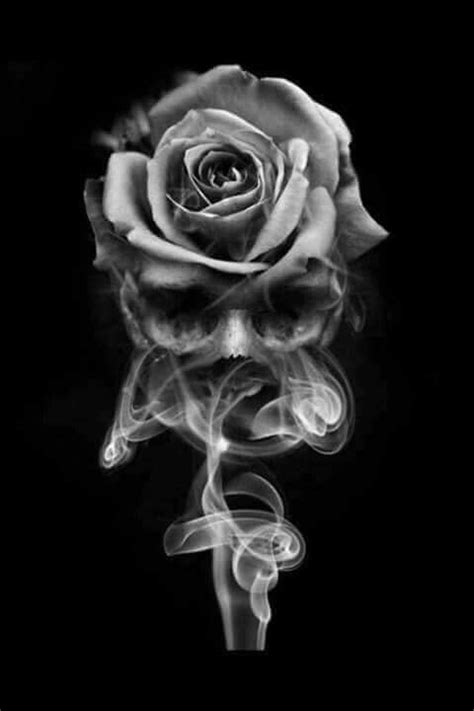 Free tattoo design of smoke. love the how the smoke skull and rose come together ...