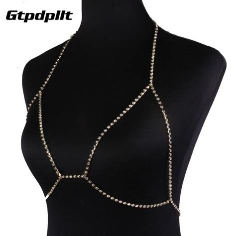 Metal Gold Chainmail Halter Top Set My Private Style