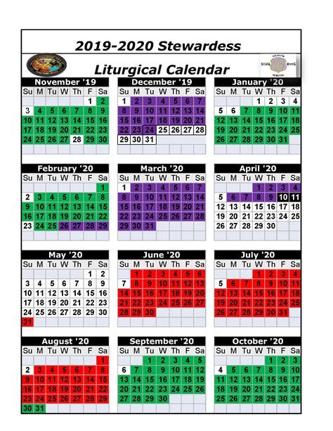 Please select your options to create a calendar such as: United Methodist Liturgical Readings For 2020 - Template ...