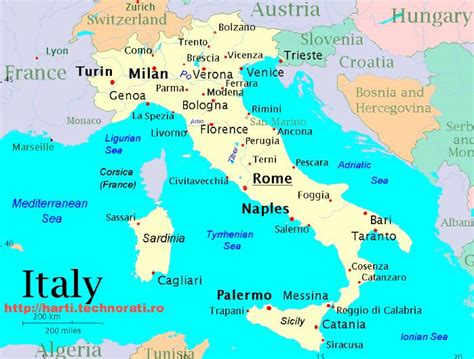 Harta Italia Harta Turistica Italia Harta Turism Italia Harti Italia