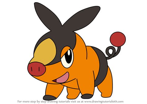 Learn How To Draw Tepig From Pokemon Pokemon Step By Step Drawing