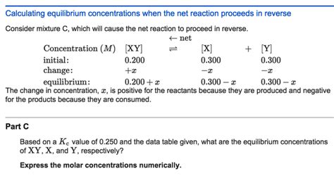 K a =  p r o d u c t s  r e a c t a n t s step 3: Solved: Calculating Equilibrium Concentrations When The Ne ...