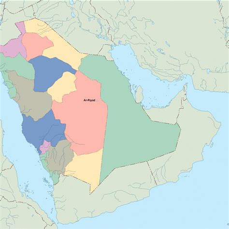 Saudi Arabia Political Map Eps Illustrator Map Vector Maps Images