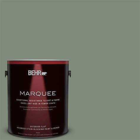 Behr Marquee 1 Gal N400 5 Thai Basil Flat Exterior Paint 445301 The