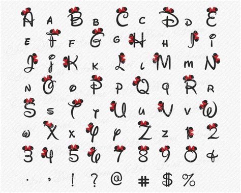Download Disney Alphabet SVG Disney font svg Ears svg, Minnie font ...