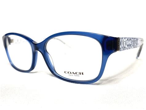 new coach hc6049 5153 tia womens blue crystal square eyeglasses frames 54 16~135 ebay
