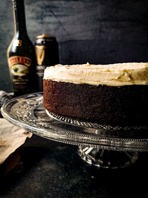 Chocolate Guinness Cake With Baileys Buttercream Icing Recipe Pink
