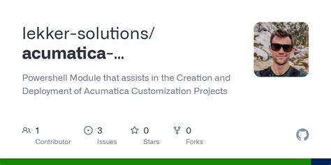 Github Lekker Solutions Acumatica Customizationprojecttools