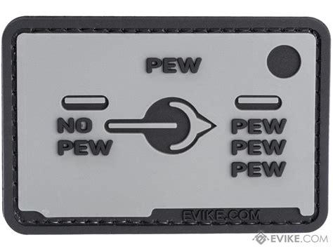 Pew Pew Pew Selector Switch 3 X 2 Pvc Morale Patch Color Black Tactical Gearapparel