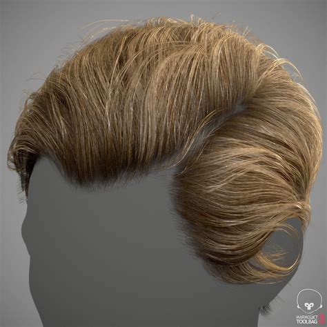 Realtime Hair Tutorial Example Model Scene And Textures Hair