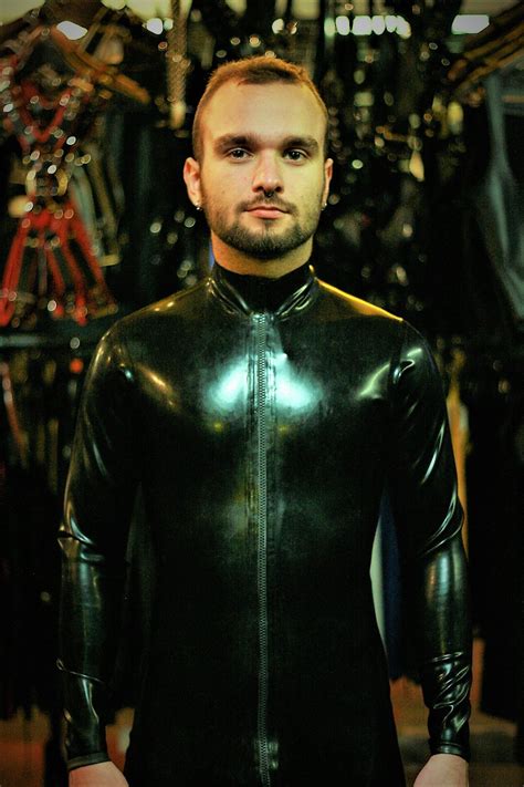 Leather Gear Latex Men Waders Catsuit Bondage Cute Puppies