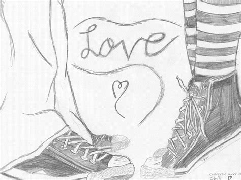 Converse Love 2 Rough Sketch by terces-a-sti on DeviantArt Anime couple drawing by 1dragonwarrior1 anime couple.