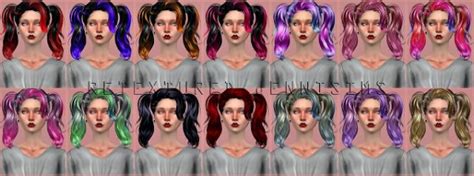 Jenni Sims Newsea`s Guilty Romance Hair Retextured Sims 4 Hairs