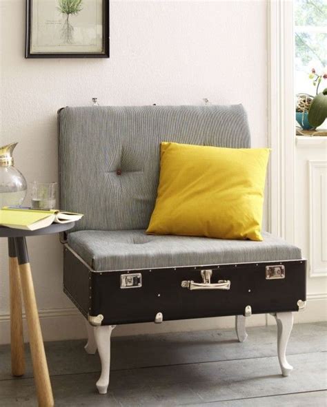 Upcycled Luggage Seats Diy Suitcase Chair