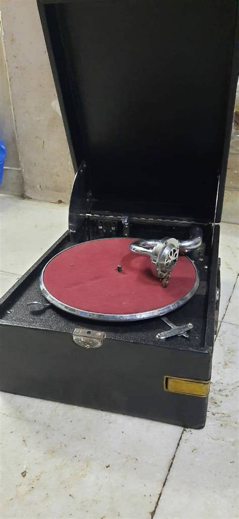 Original Vintage Portable Gramophone 1960 Acoustic Record Etsy
