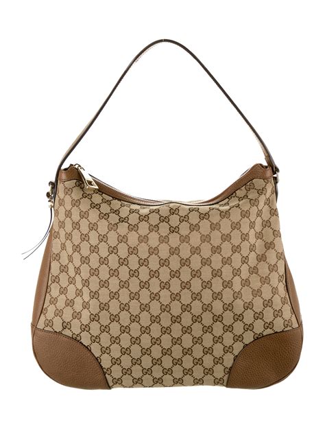 Gucci Gg Canvas Bree Hobo Handbags Guc461152 The Realreal