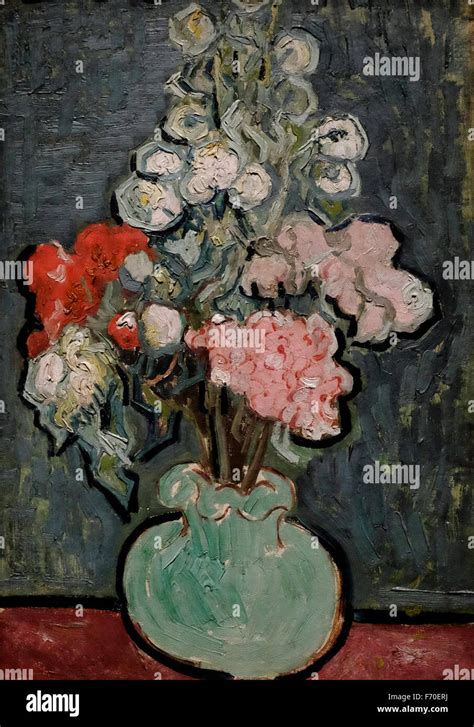 Still Life Vase With Rose Vincent Van Gogh 1890 Stock Photo Alamy