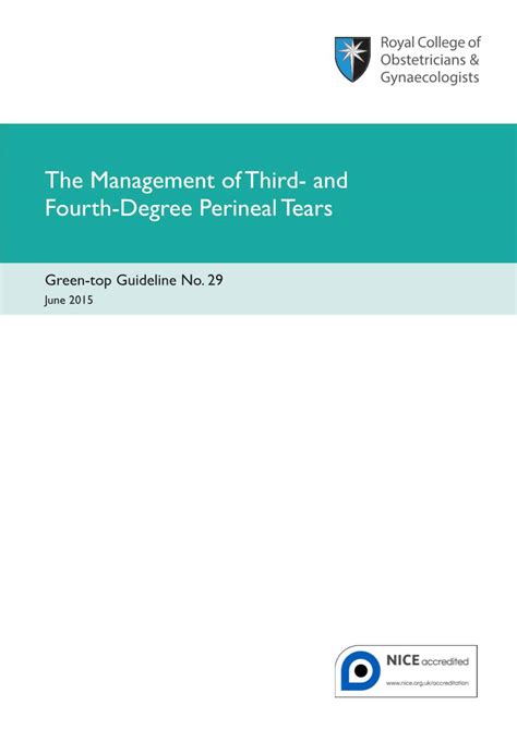 The Management Of Third And Fourth Degree Perineal Tears Docslib