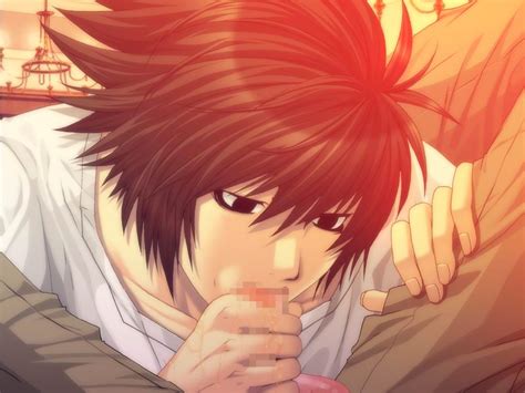 Rule 34 Censored Death Note Gay L Lawliet Light Yagami