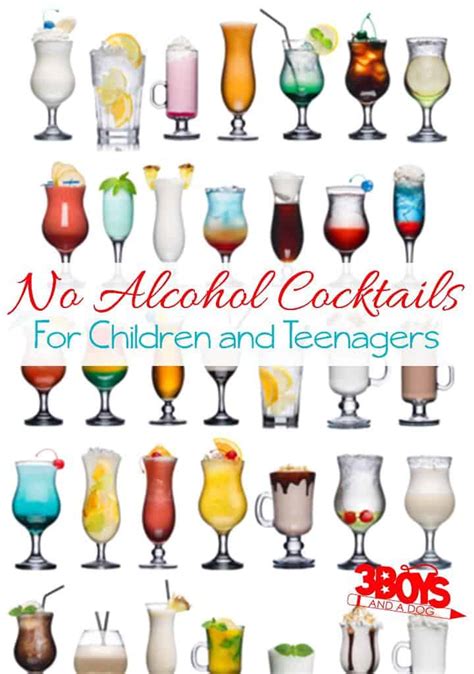 They're just delicious and beautiful beverages someone has. Mocktails for Kids - Non-Alcoholic Cocktails - 3 Boys and ...
