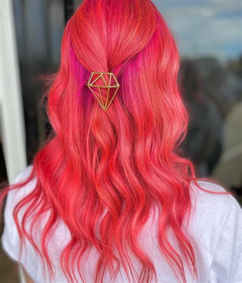 16 Neon Peach Hair Shaleenrobun