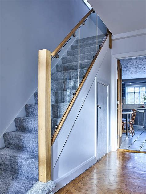 Barker freeman overhuals narrow brooklyn row house for a family of four. Oak Handrail & Glass Staircase Balustrade Kit (fit ...