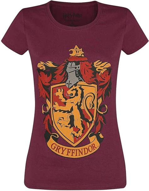 Harry Potter Gryffindor Women T Shirt Burgundy Regular Uk