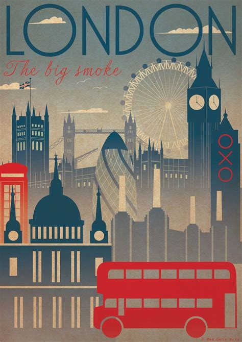 London City Art Deco Bauhaus Poster Print A3 A2 A1 Vintage Etsy Art