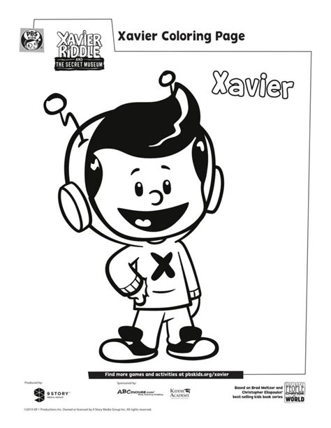 Xavier Coloring Page Kids Coloring Pages Pbs Kids For Parents