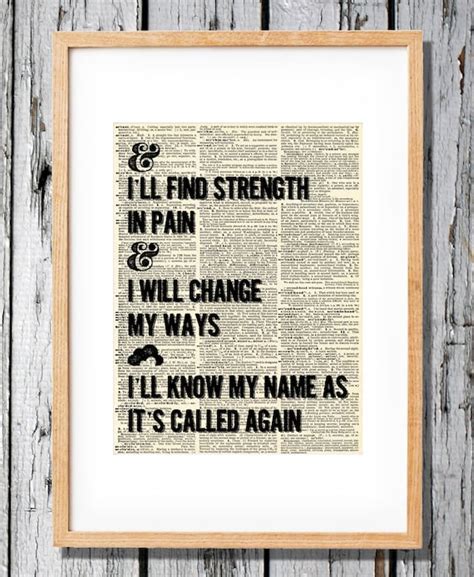 Mumford And Sons Motivational Quote Art Print On Vintage