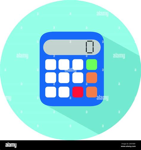 Icon Of A Calculator In Flat Style Vector Illustration School And