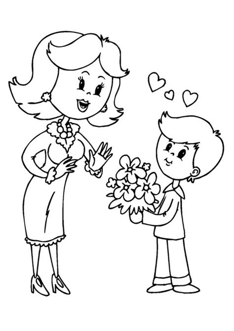 Tarjeta con flores para mamá. Imágenes del Día de la Madre con dibujos para descargar ...