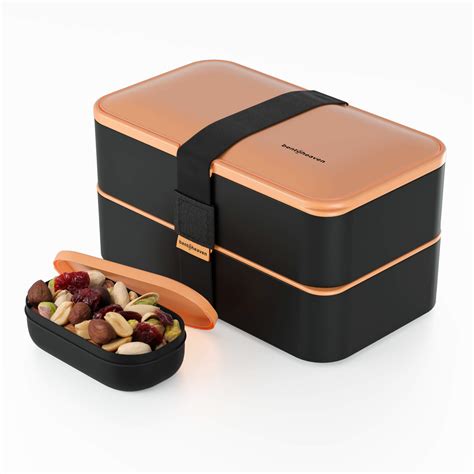 Buy Premium Bento Lunch Box In 8 Modern Colors 2 Compartments Leak