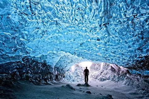 Wallpaper Blue Water Ice Cave Freezing Glacial Landform Coastal