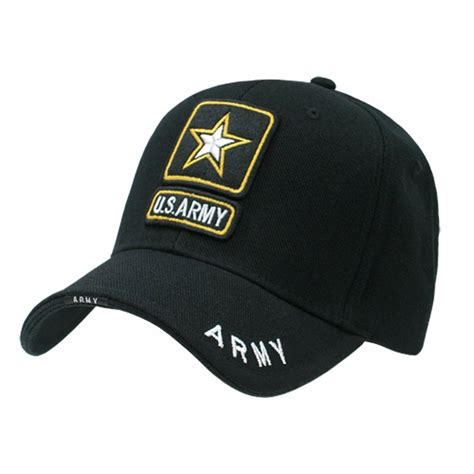 United States Usa Us Army Black Cap Caps Hat Hats Star Ebay