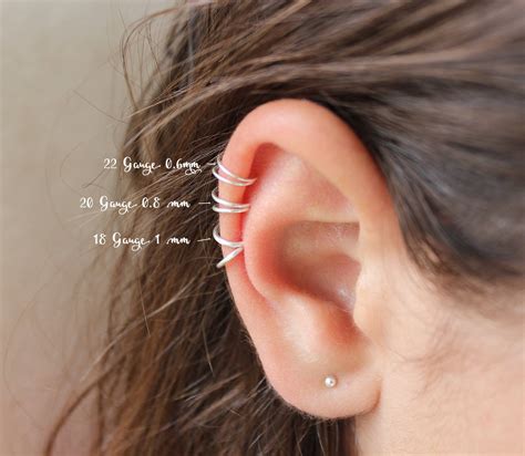 Tiny Helix Piercing Helix Earring Hoop Cartilage Hoop Helix Etsy