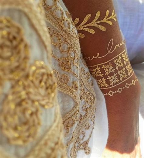 Gold Foil Temporary Body Tattoos ~ Art Craft Projects