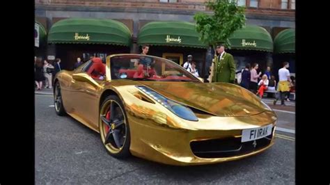 When driving, having a custom steering wheel will let others see the level of custom style and care that went into designing the car. Chrome-gold Ferrari 458 Spider! - YouTube