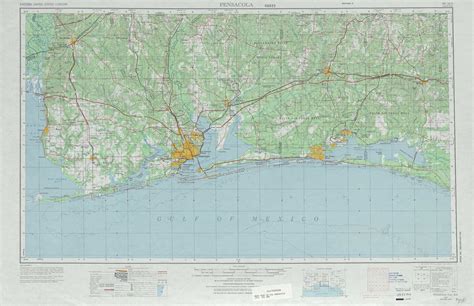 Pensacola Topographic Maps Fl Al Usgs Topo Quad