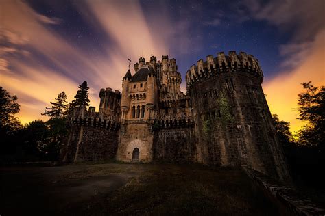Butron Castle Spain Castles Evening Hd Wallpaper Rare Gallery