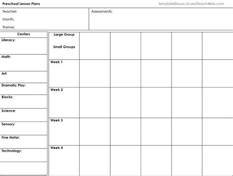 7 Preschool Lesson Template Free Word Excel Pdf Formats